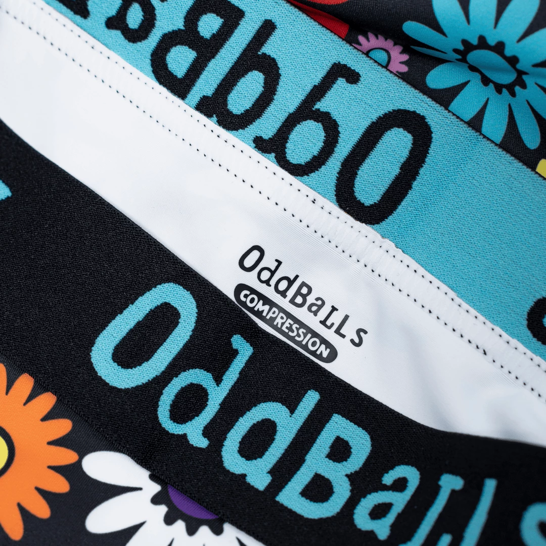 New 👍 OddBalls Sportswear Austin Flowers - Compression Shorts 🔔 5 OddBalls Sportswear Austin Flowers - Compression Shorts