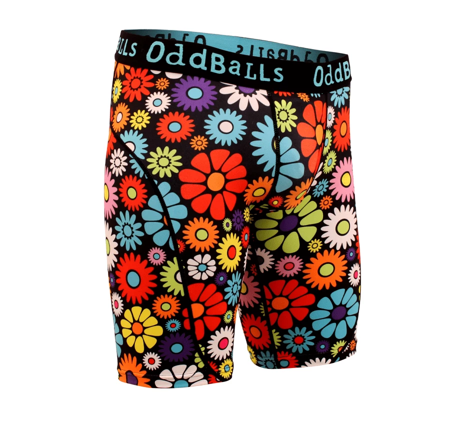 New 👍 OddBalls Sportswear Austin Flowers - Compression Shorts 🔔 3 OddBalls Sportswear Austin Flowers - Compression Shorts