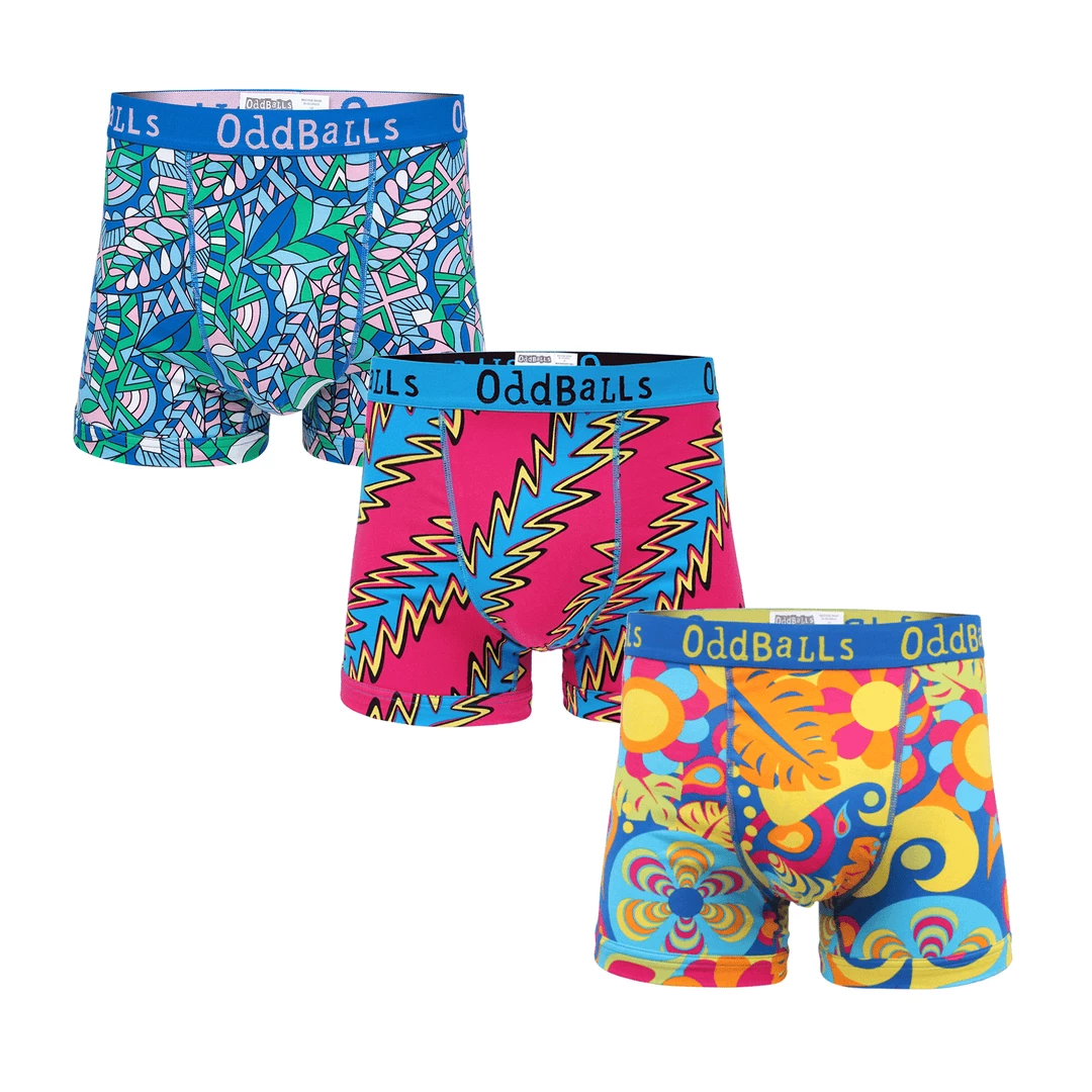 New ๐ OddBalls Adventurer Bundle - Mens Boxer Shorts 3 Pack Bundle ๐ 3 OddBalls Adventurer Bundle - Mens Boxer Shorts 3 Pack Bundle
