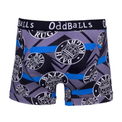 OddBalls Bath Rugby - Grey - Mens Boxer Shorts