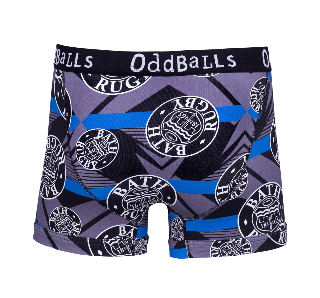 Best Pirce ⌛ OddBalls Bath Rugby - Grey - Mens Boxer Shorts 😍 4 OddBalls Bath Rugby - Grey - Mens Boxer Shorts