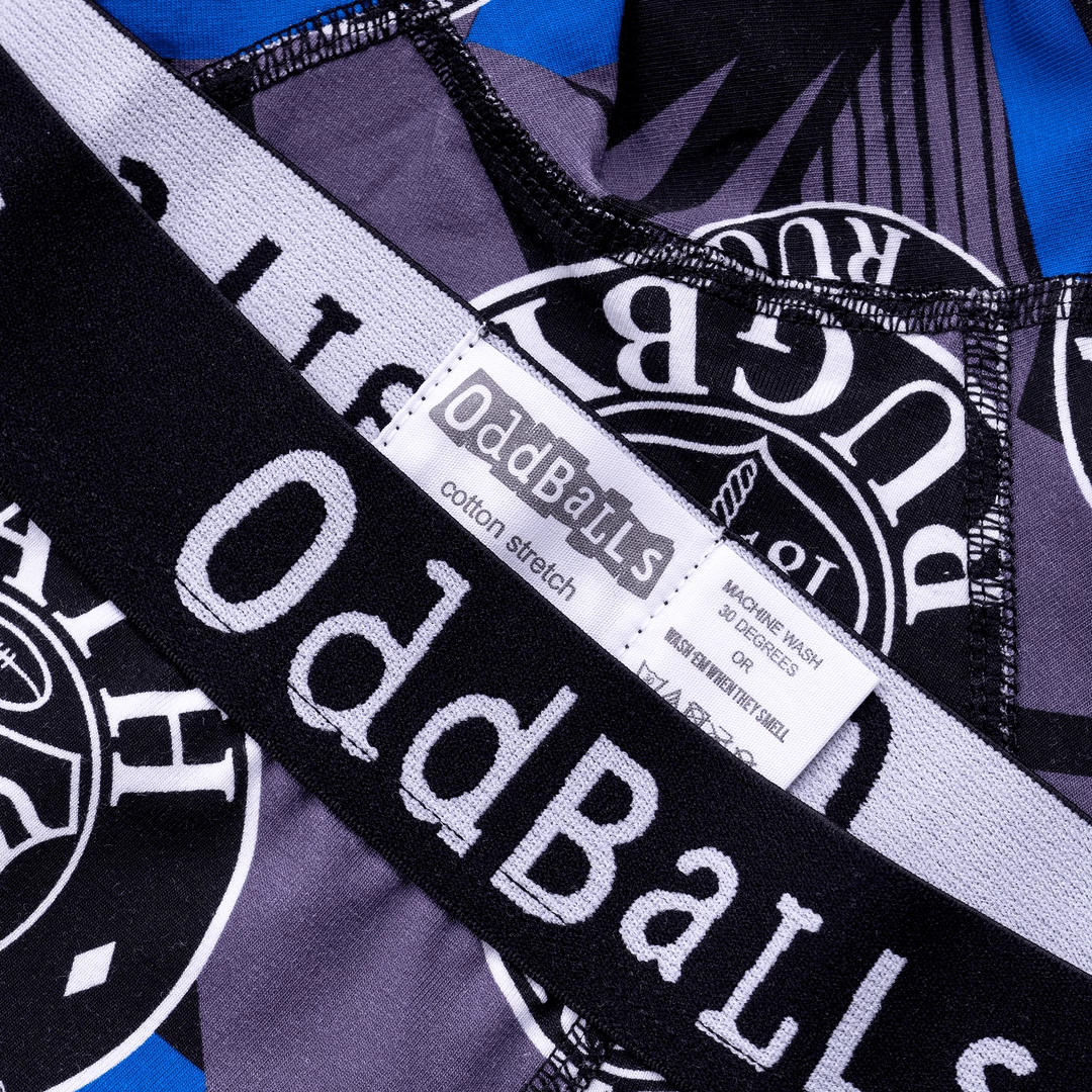 Best Pirce ⌛ OddBalls Bath Rugby - Grey - Mens Boxer Shorts 😍 5 OddBalls Bath Rugby - Grey - Mens Boxer Shorts