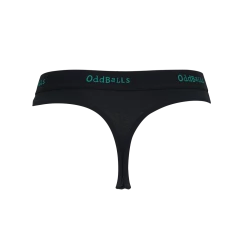 OddBalls Thongs Black & Green - Ladies Thong