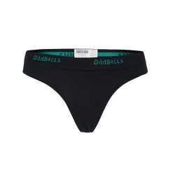 OddBalls Thongs Black & Green - Ladies Thong