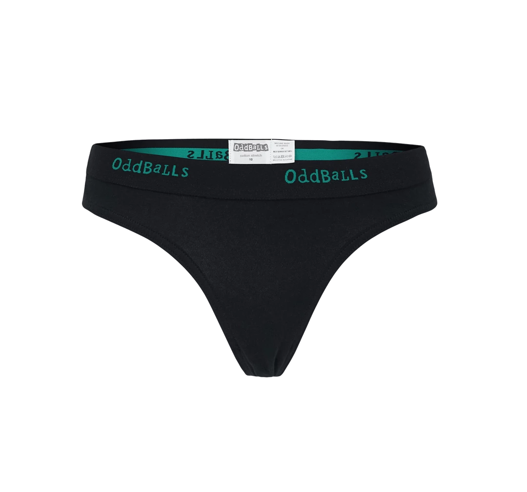 Wholesale 👏 OddBalls 🩴 Thongs Black & Green - Ladies Thong 🤩 4 OddBalls Thongs Black & Green - Ladies Thong