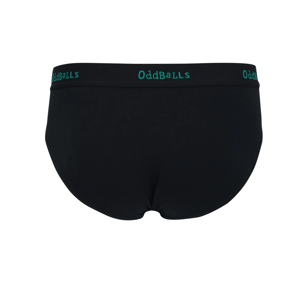 Brand new 🤩 OddBalls Black & Green - Mens Briefs 🌟 4 OddBalls Black & Green - Mens Briefs
