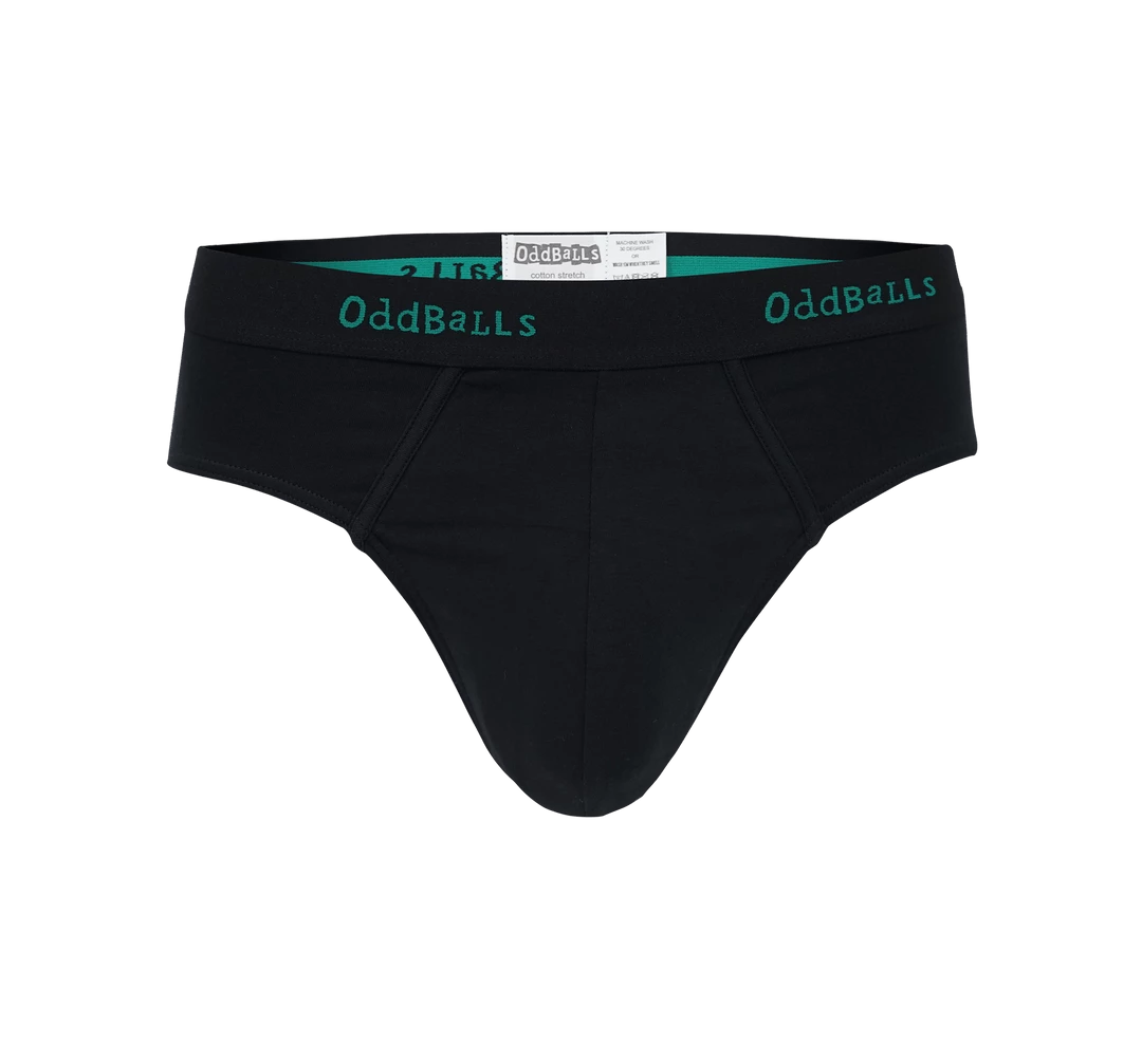 Brand new 🤩 OddBalls Black & Green - Mens Briefs 🌟 3 OddBalls Black & Green - Mens Briefs