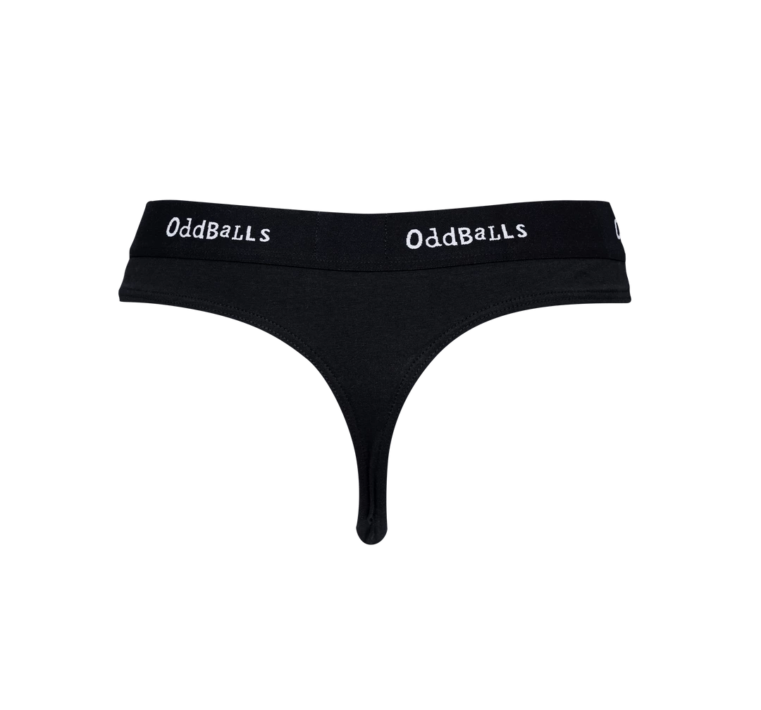 New ✔️ OddBalls 🩴 Thongs Black & White - Ladies Thong 👍 3 OddBalls Thongs Black & White - Ladies Thong