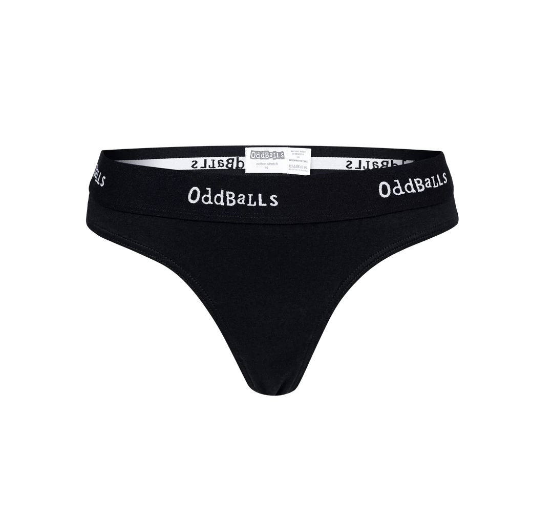 New ✔️ OddBalls 🩴 Thongs Black & White - Ladies Thong 👍 4 OddBalls Thongs Black & White - Ladies Thong