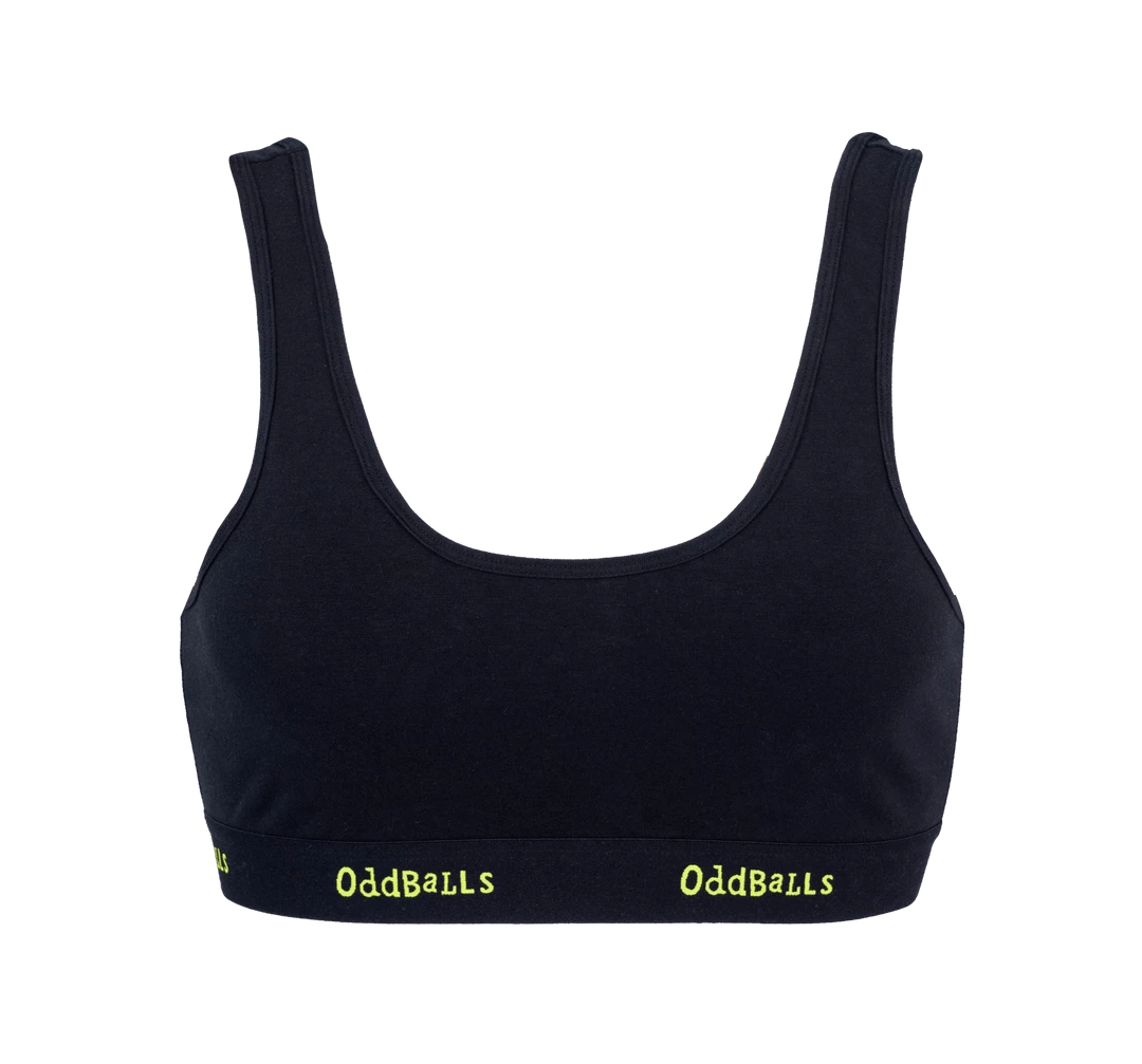 Best Sale 👏 OddBalls Black & Lime - Ladies Bralette 🤩 3 OddBalls Black & Lime - Ladies Bralette