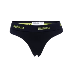 OddBalls Teen Girls Thongs Black & Lime - Teen Girls Thong