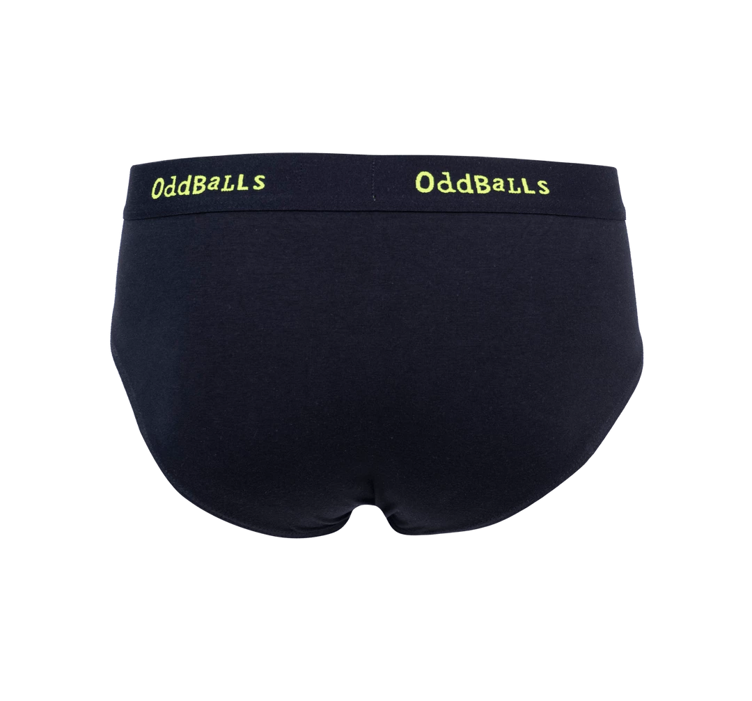 Promo 🎁 OddBalls Black & Lime - Mens Briefs 😍 4 OddBalls Black & Lime - Mens Briefs