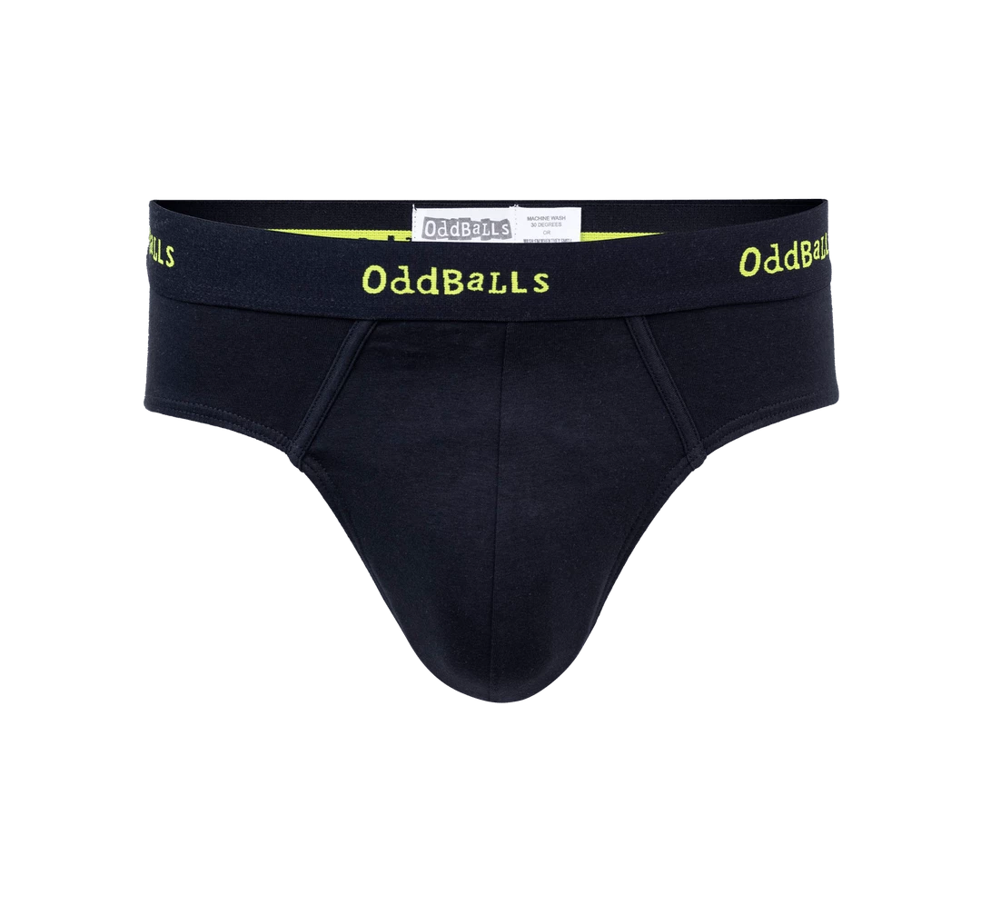 Promo 🎁 OddBalls Black & Lime - Mens Briefs 😍 3 OddBalls Black & Lime - Mens Briefs