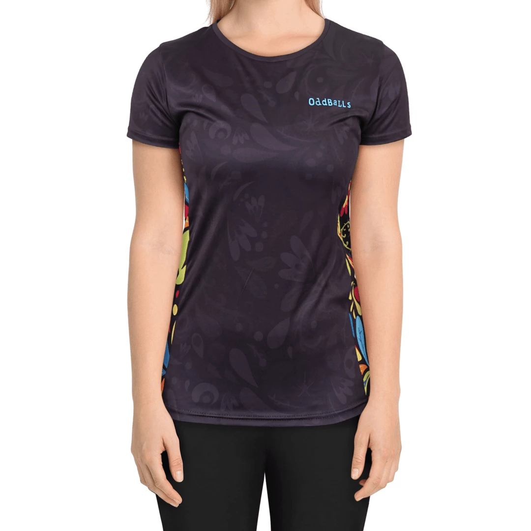 Coupon ⭐ OddBalls Sportswear Botanical - Tech Fit - 👩 Womens Training T-Shirt 🥰 4 OddBalls Sportswear Botanical - Tech Fit - Womens Training T-Shirt