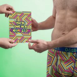 OddBalls Chameleon - Mens Boxer Shorts + Card Bundle