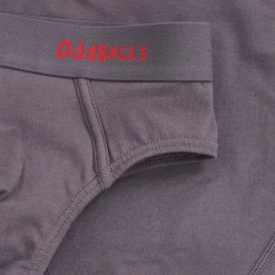 OddBalls Charcoal & Red - Teen Boys Briefs