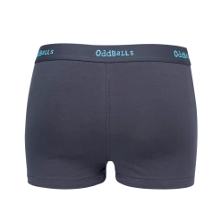 OddBalls Charcoal & Blue - Ladies Boxers