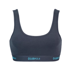 OddBalls Teen Girls Bralettes Charcoal & Blue - Teen Girls Bralette
