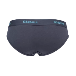 OddBalls Charcoal & Blue - Ladies Briefs