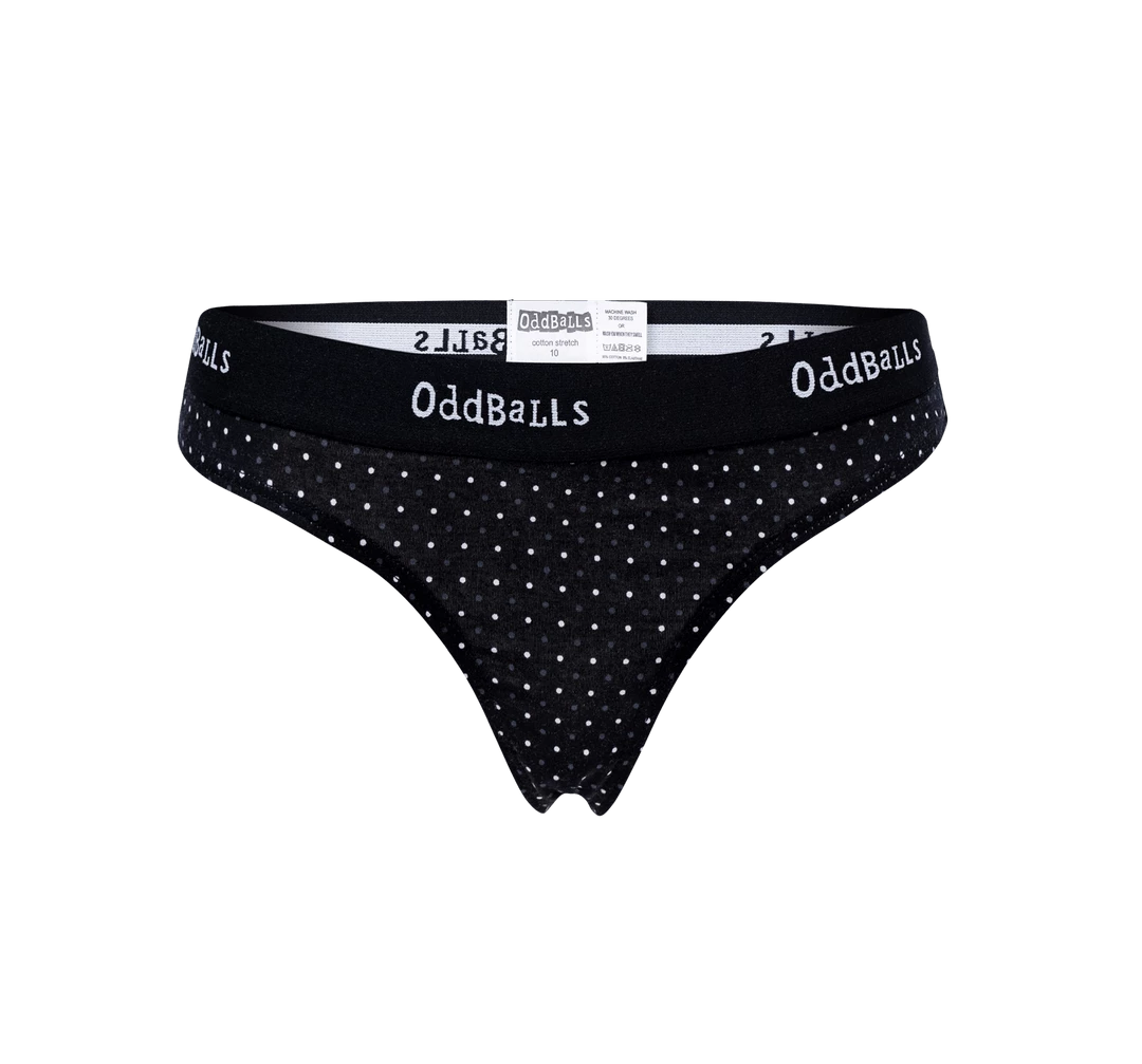 Wholesale 🎁 OddBalls Classic Polka Dot - Teen 👧 Girls Thong ✔️ 4 OddBalls Classic Polka Dot - Teen Girls Thong