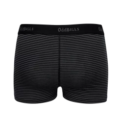 OddBalls Grey & Black Stripes - Teen Girls Boxers