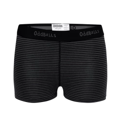 OddBalls Grey & Black Stripes - Ladies Boxers