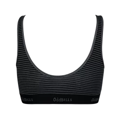 OddBalls Grey & Black Stripes - Ladies Bralette Bralettes