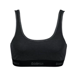 OddBalls Grey & Black Stripes - Ladies Bralette Bralettes