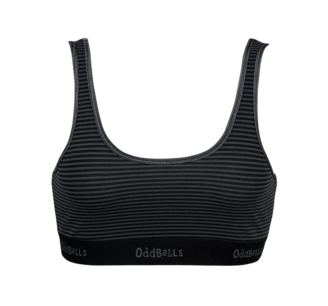 Best reviews of 🎉 OddBalls Grey & Black Stripes - Teen 👧 Girls Bralette 🌟 3 OddBalls Grey & Black Stripes - Teen Girls Bralette
