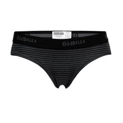 OddBalls Grey & Black Stripes - Ladies Briefs