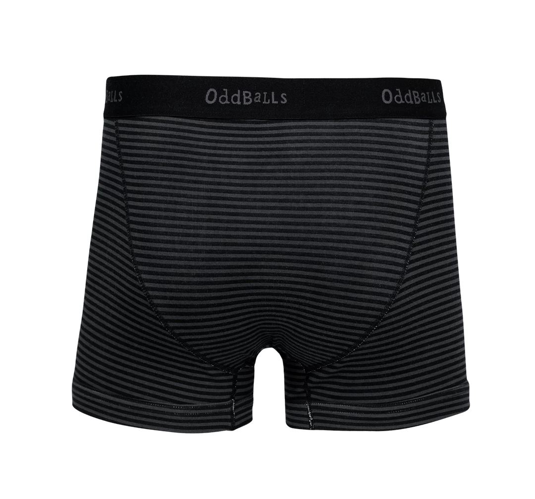 Buy ๐งจ OddBalls Grey & Black Stripes - Mens Boxer Shorts ๐ฅฐ 4 OddBalls Grey & Black Stripes - Mens Boxer Shorts