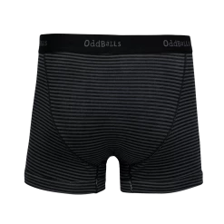 OddBalls Grey & Black Stripes - Teen Boys Boxer Shorts
