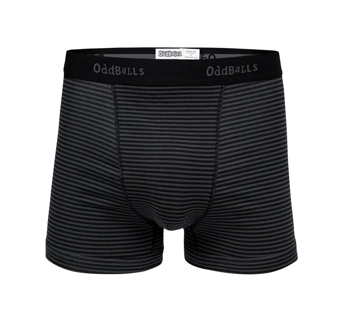 Buy ๐งจ OddBalls Grey & Black Stripes - Mens Boxer Shorts ๐ฅฐ 3 OddBalls Grey & Black Stripes - Mens Boxer Shorts