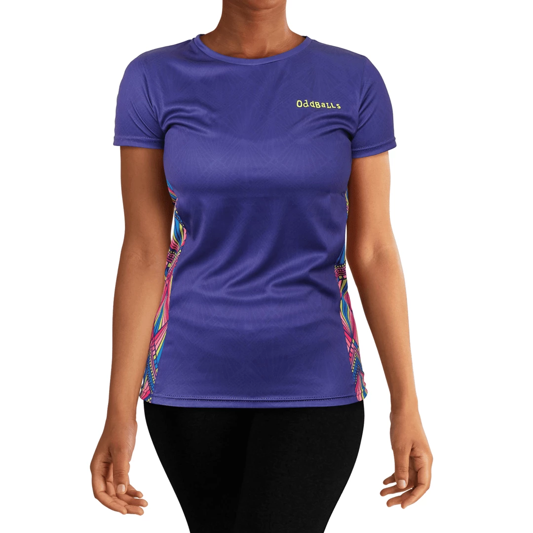 Brand new ✔️ OddBalls Crown Jewels - Tech Fit - 👩 Womens Training T-Shirt 🥰 4 OddBalls Crown Jewels - Tech Fit - Womens Training T-Shirt