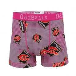OddBalls Dragons - Pink - Mens Boxer Shorts