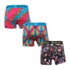 OddBalls Boys Boxer Shorts (Kids) Disco Bundle - Kids Boxer Shorts 3 Pack Bundle