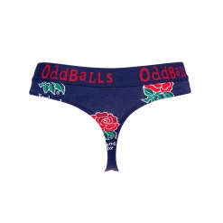 OddBalls England Rugby Navy - Ladies Thong Thongs