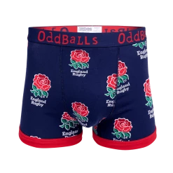 OddBalls England Rugby Navy - Mens Boxer Shorts
