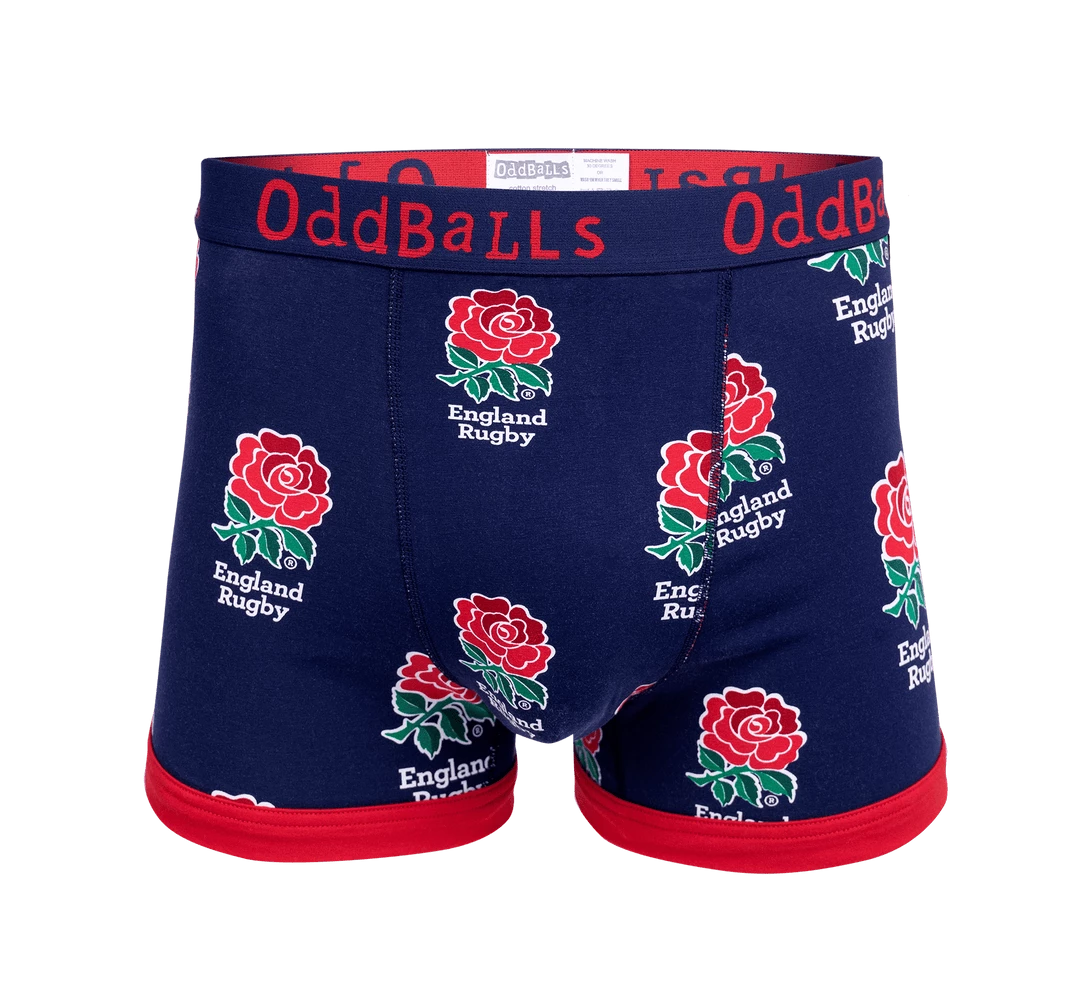 Outlet 🎉 OddBalls England Rugby Navy - Mens Boxer Shorts ❤️ 3 OddBalls England Rugby Navy - Mens Boxer Shorts