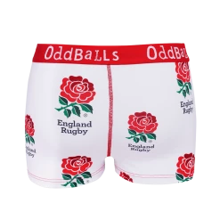 OddBalls England Rugby White - Ladies Boxers