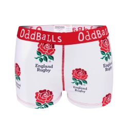 OddBalls England Rugby White - Ladies Boxers