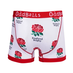 OddBalls England Rugby White - Teen Boys Boxer Shorts