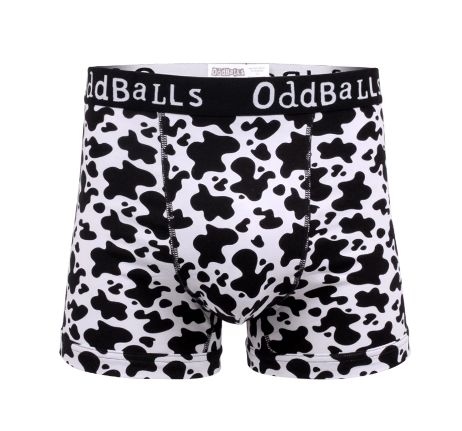 Budget 👏 OddBalls Fat Cow - Mens Boxer Shorts 🔥 3 OddBalls Fat Cow - Mens Boxer Shorts