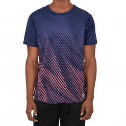 OddBalls Zig Zag - Navy / Coral - Flex Fit - Mens Training T-Shirt Sportswear