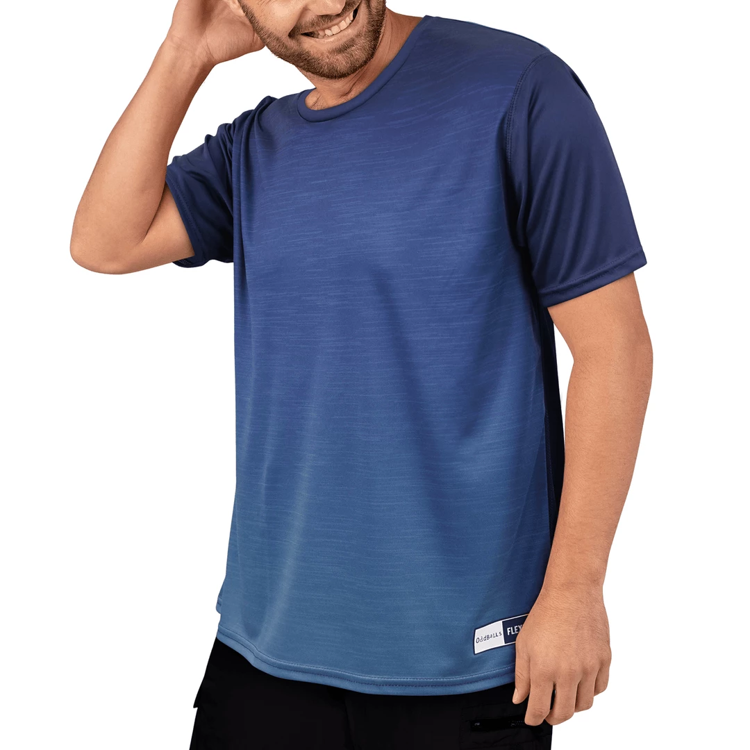 Deals 🌟 OddBalls Sportswear Navy / Green - Gradient - Flex Fit - Mens Training T-Shirt 👍 3 OddBalls Sportswear Navy / Green - Gradient - Flex Fit - Mens Training T-Shirt