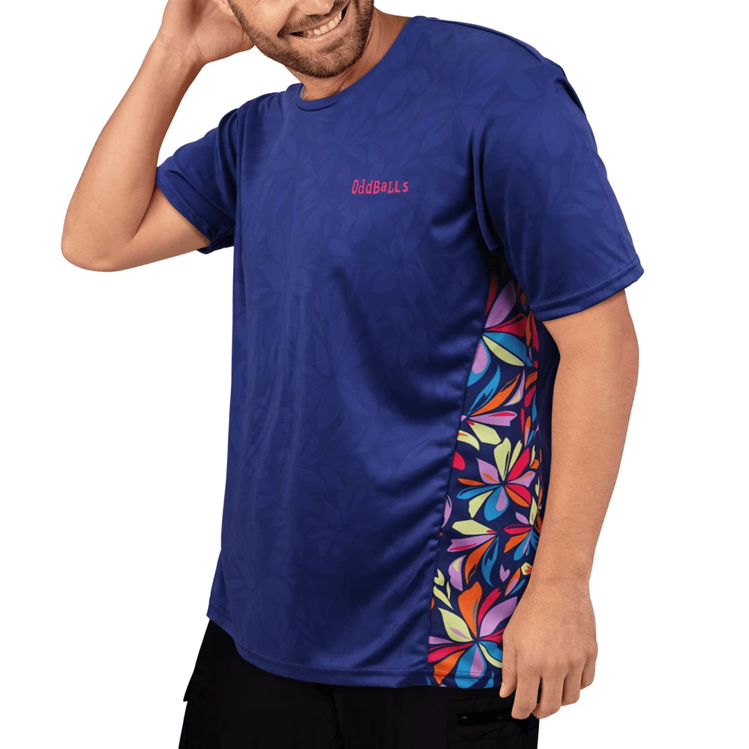 Cheapest 💯 OddBalls Sportswear Flower Power - Tech Fit - Mens Training T-Shirt 🎉 3 OddBalls Sportswear Flower Power - Tech Fit - Mens Training T-Shirt