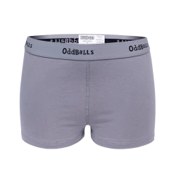 OddBalls Grey & Black - Teen Girls Boxers Teen Girls Boxer Shorts
