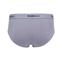 OddBalls Grey & Black - Teen Boys Briefs