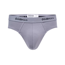 OddBalls Grey & Black - Mens Briefs
