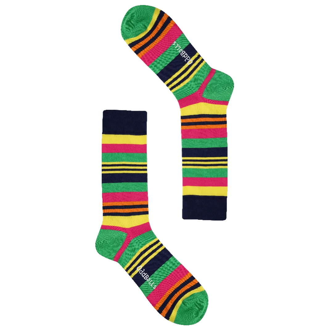 Cheapest 🌟 OddBalls Green Hoops - 🧦 Socks 🌟 3 OddBalls Green Hoops - Socks